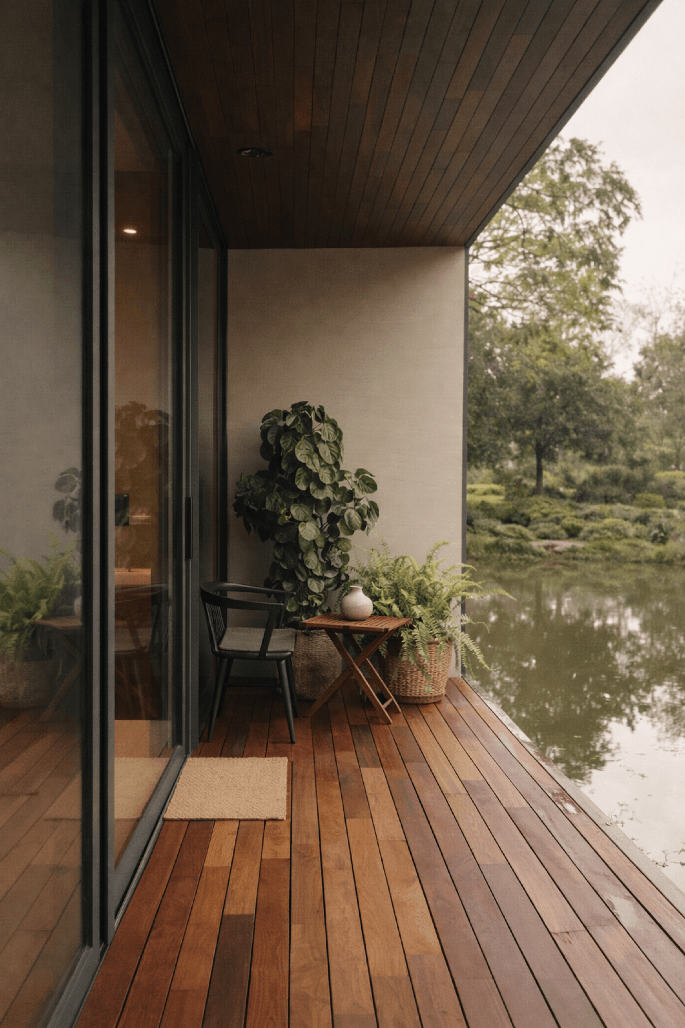 Poolside villa exterior